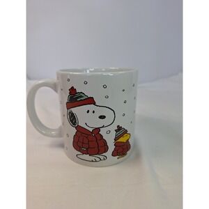 Peanuts Snoopy Woodstock Winter Puffer Jacket Ceramic Coffee Mug Zrike Brands
